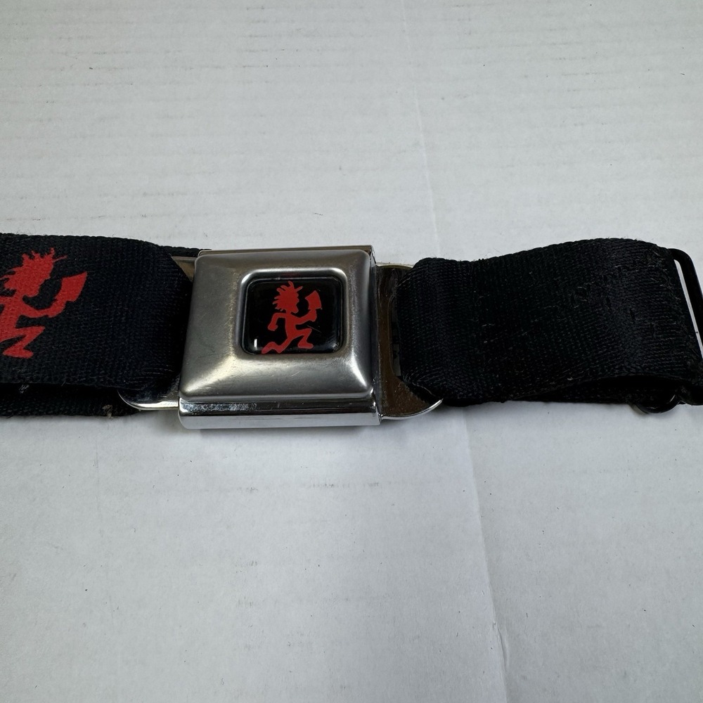 Vintage 2013 ICP Insane Clown Posse Hatchetman Seatbelt Belt Buckle-Down Rare